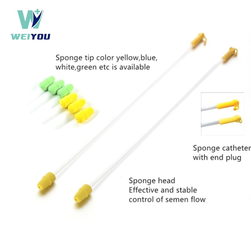 Petit cathéter en éponge jetable avec bouchon d'extrémité